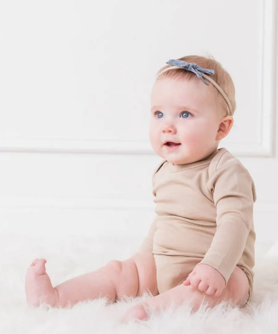 Rust Organic Long-Sleeved Body Suit