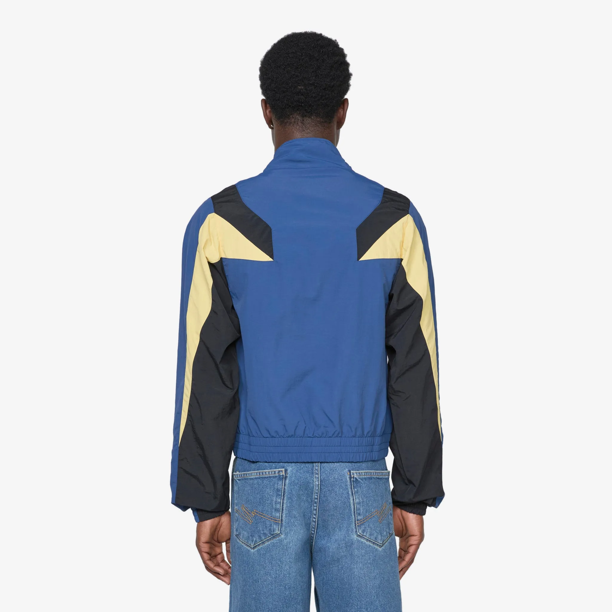 Shrunken Track Jacket Black | Yellow