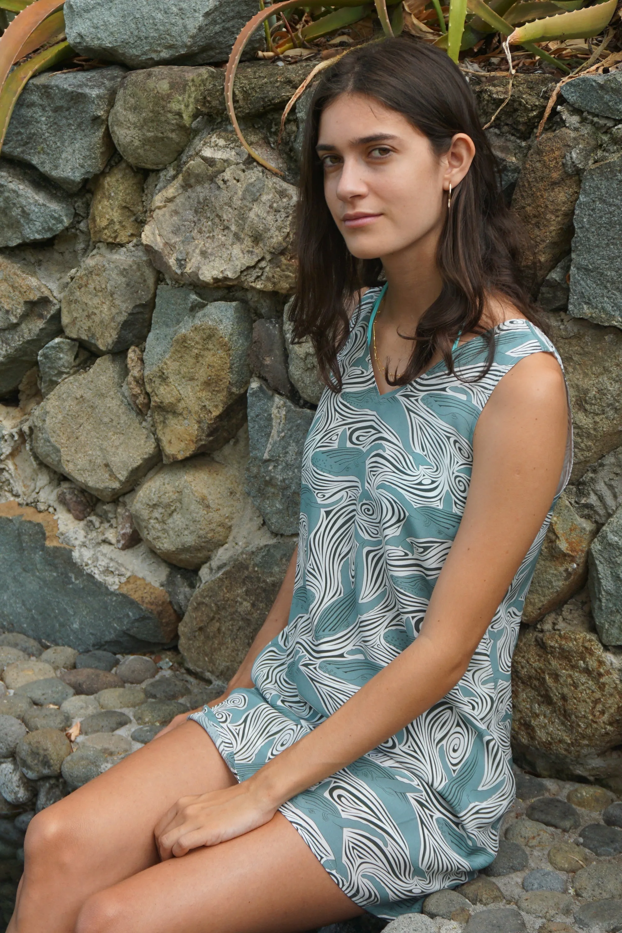Silk Henny Dress WHALE