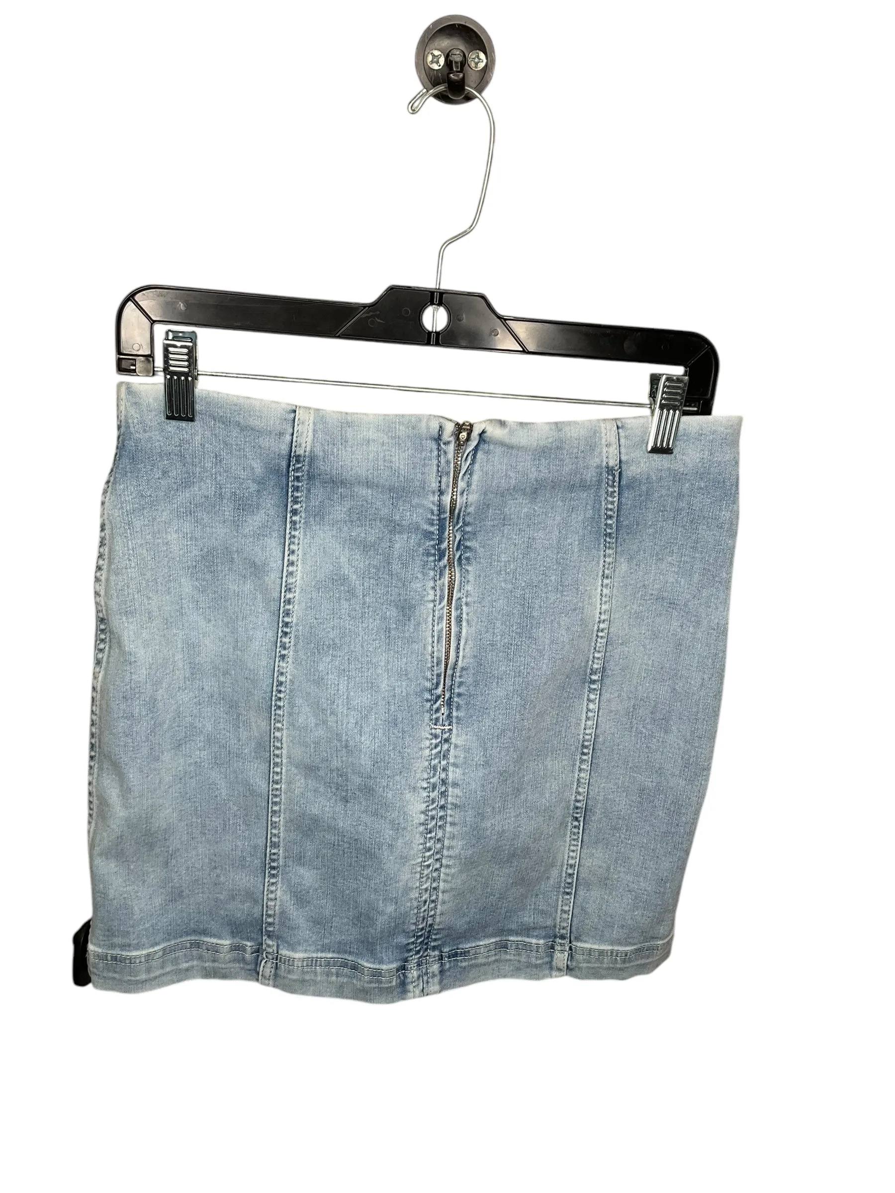 Skirt Midi By Free People In Blue Denim, Size: 10