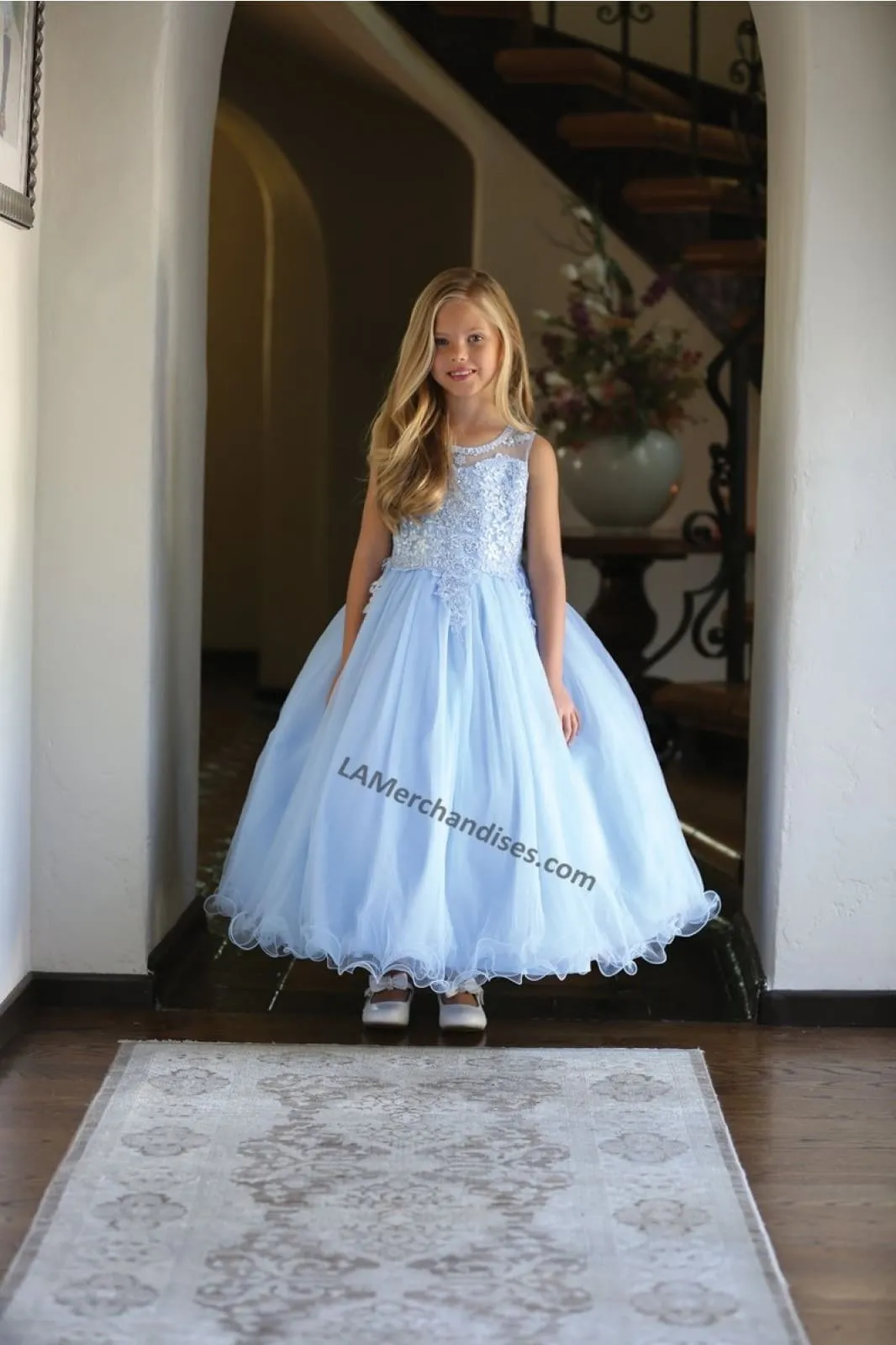 Sleeveless sequins & embroiderer mesh dress- DR5241