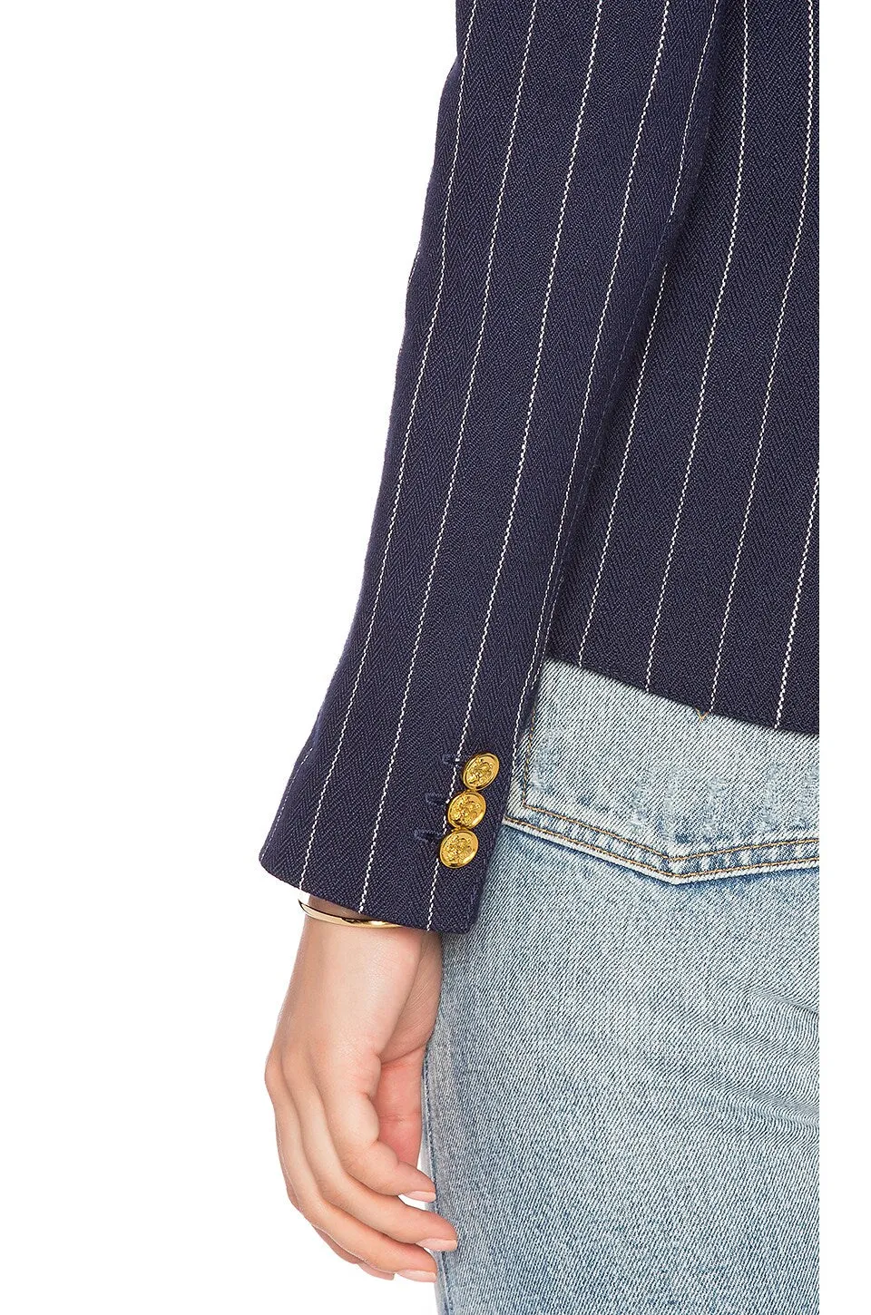 SMYTHE POUF SLEEVE ONE BUTTON FITTED BLAZER