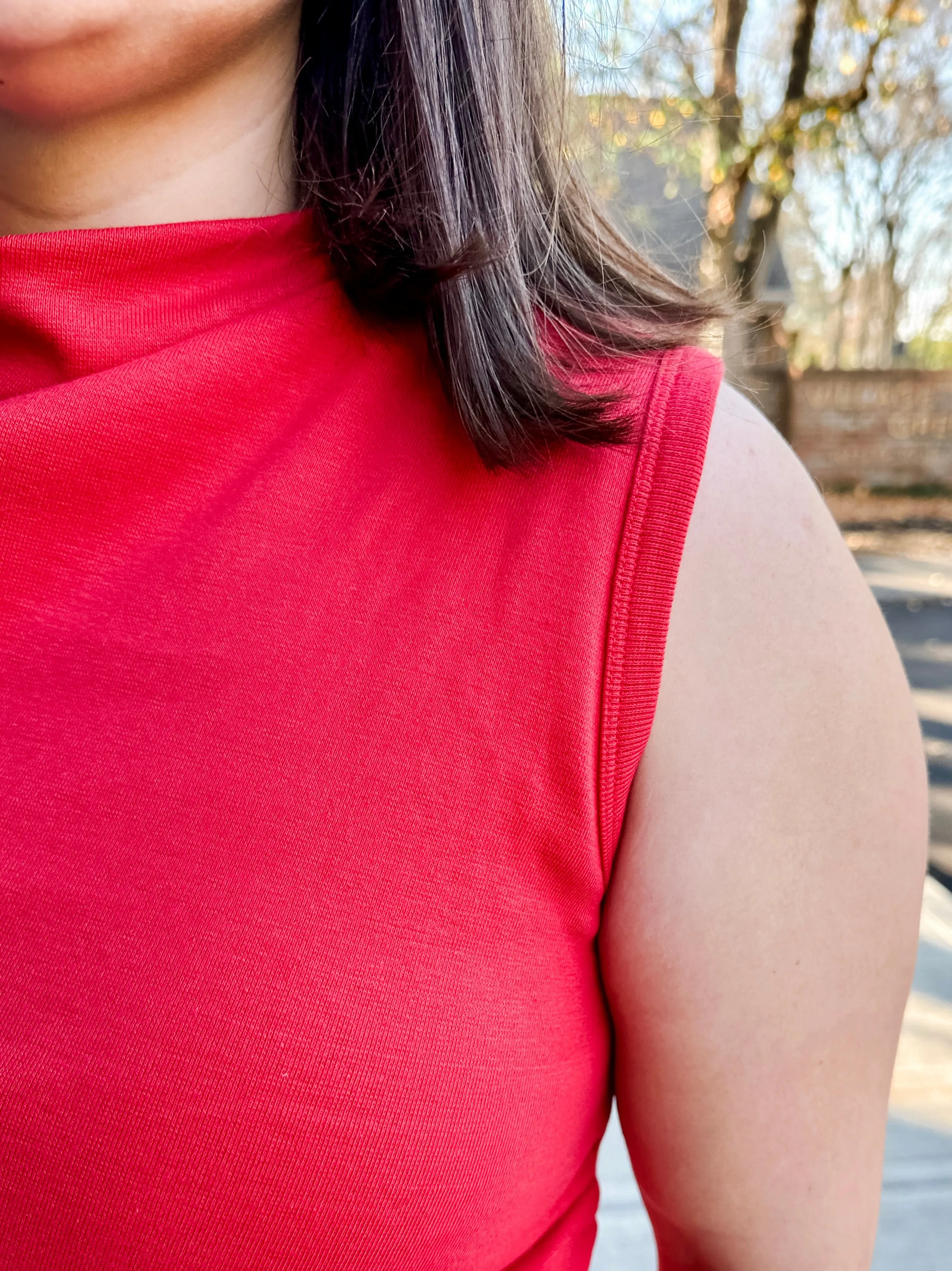 Soho Mock-Cowl Ruched Dress