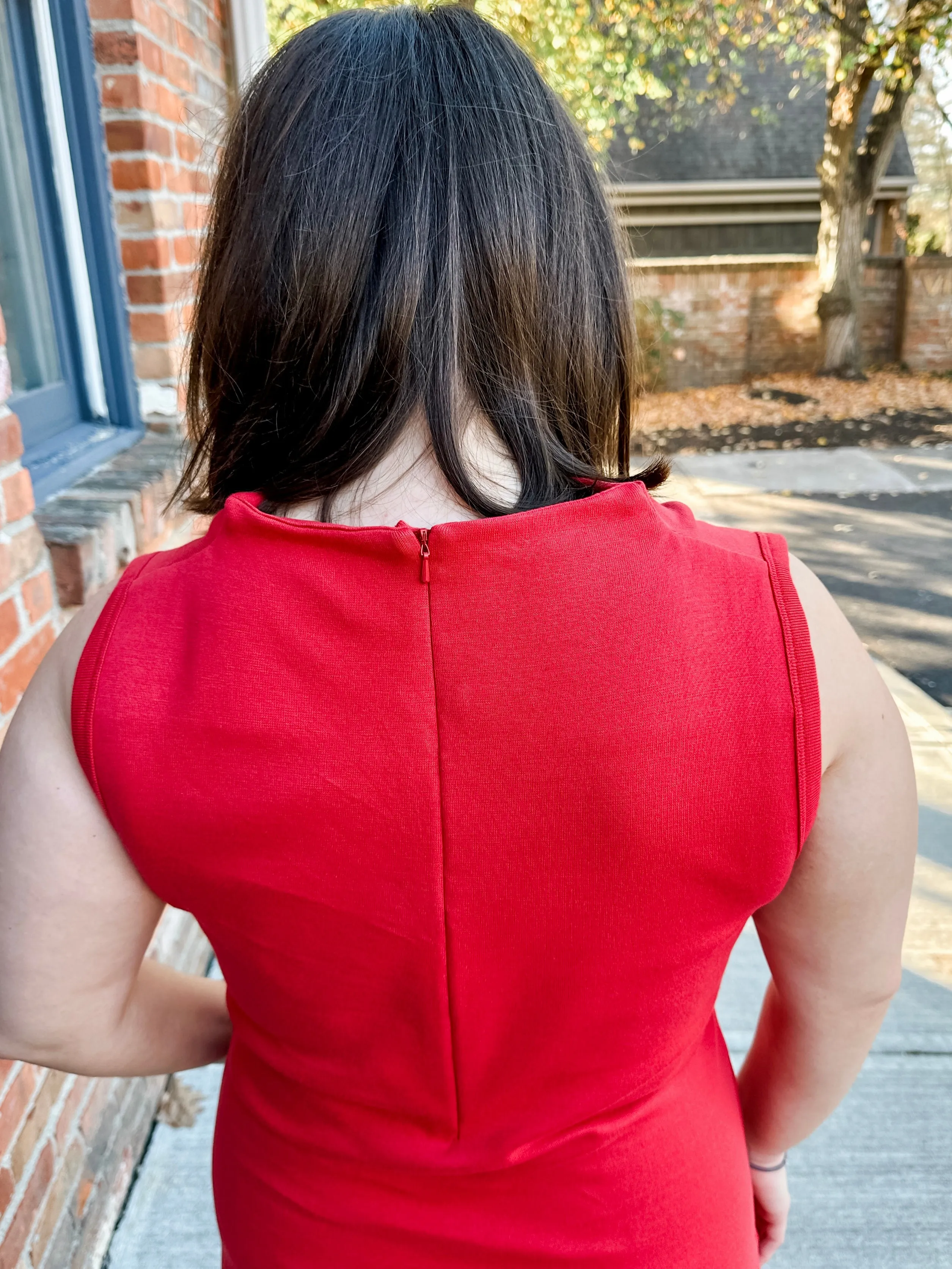 Soho Mock-Cowl Ruched Dress