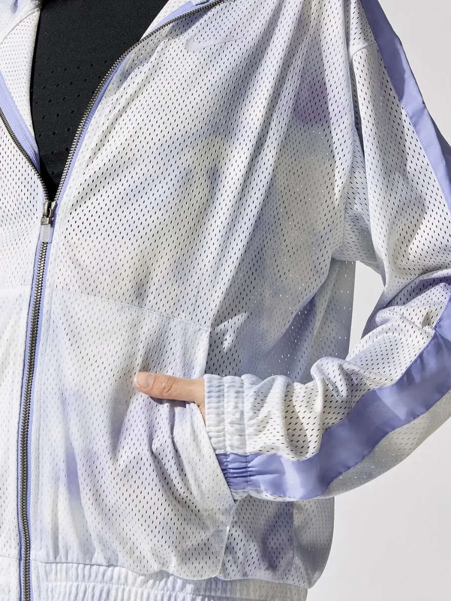 Sportswear Icon Clash Mesh All Over Print Jacket - Light Thistle/Light Thistle