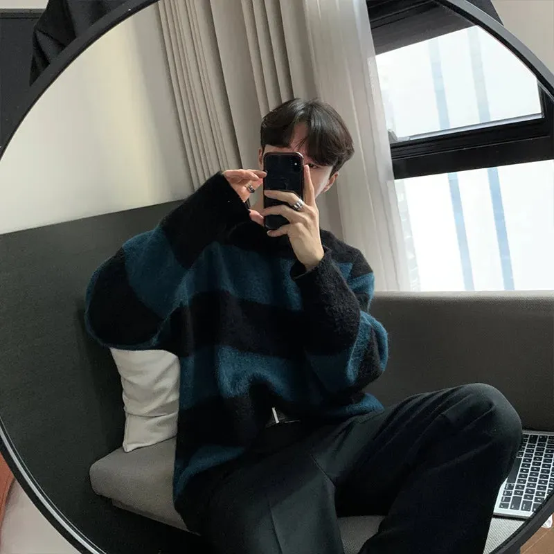 Stripe Knitted Pullover Sweater