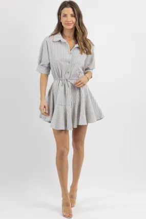 SWAE STRIPED SHIRT DRESS