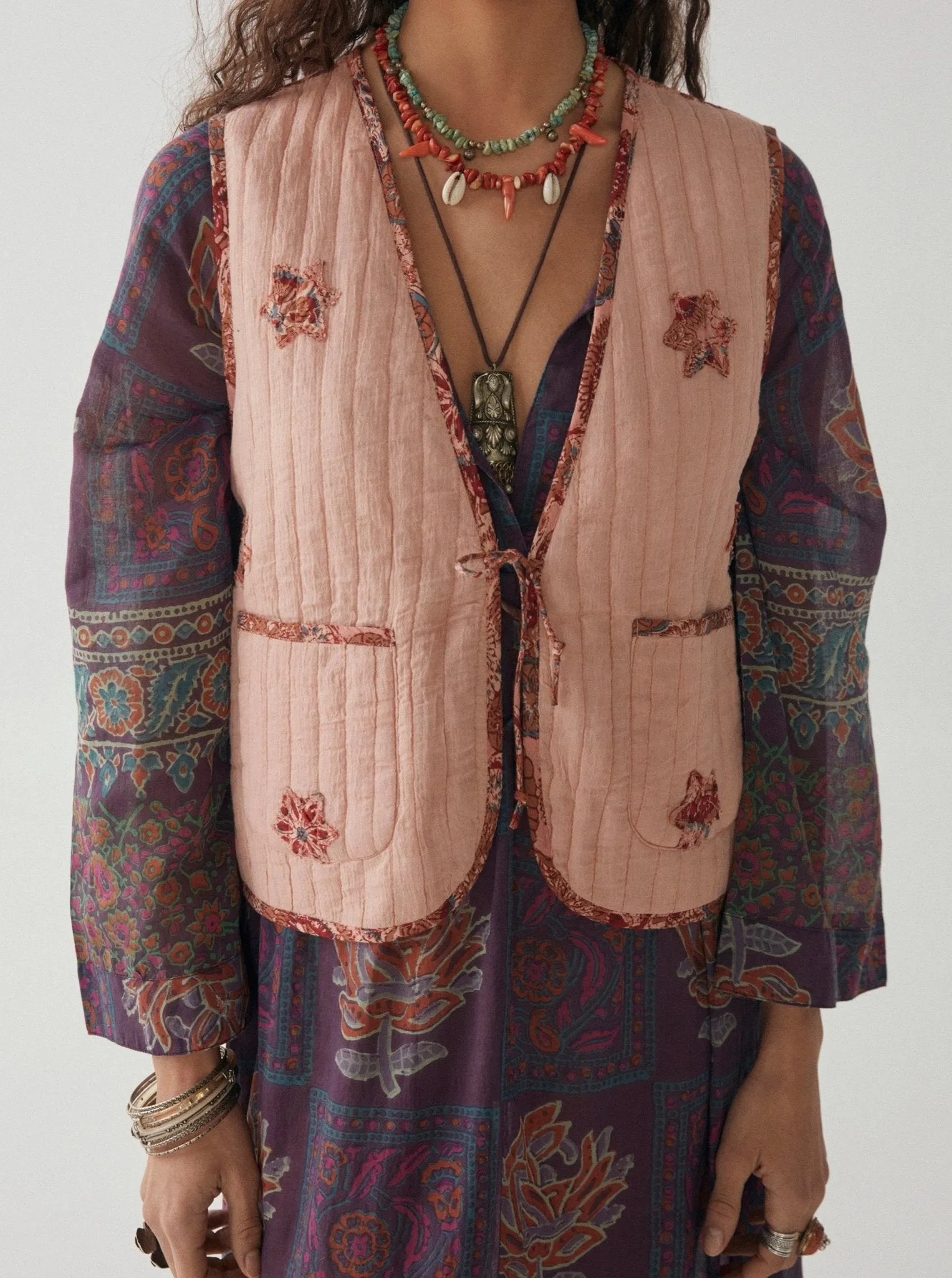 Telma Vest - Pink flamingo