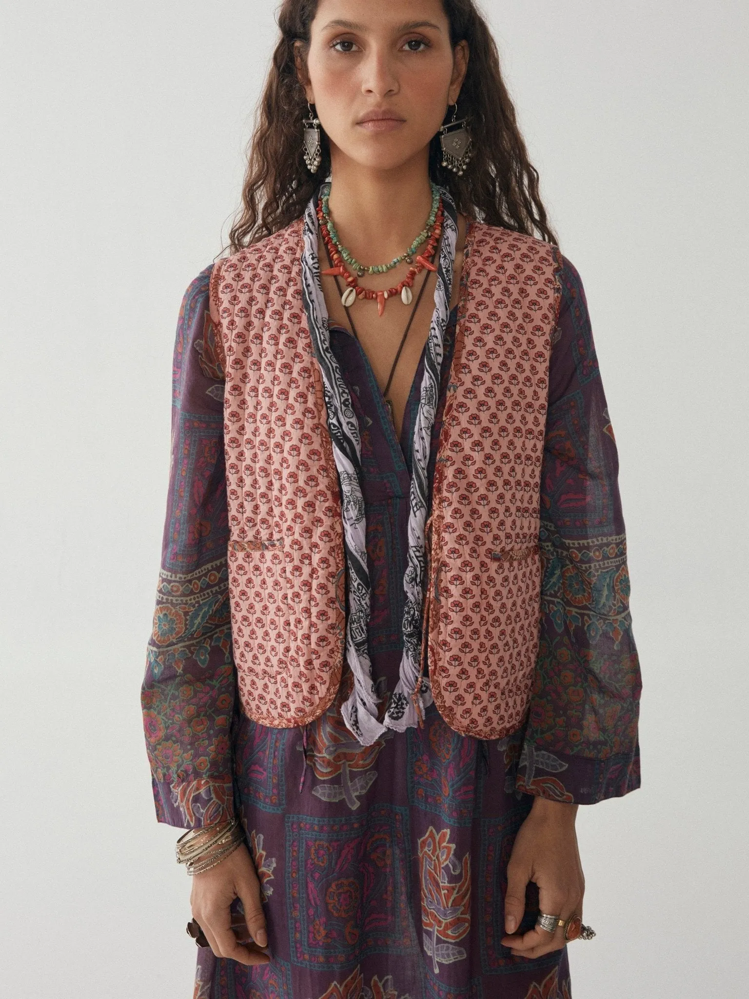 Telma Vest - Pink flamingo