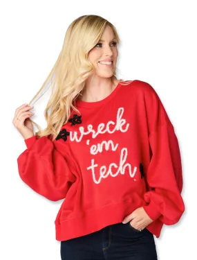Texas Tech Stewart Simmons "Glitter Script 2.0" Fleece Pullover