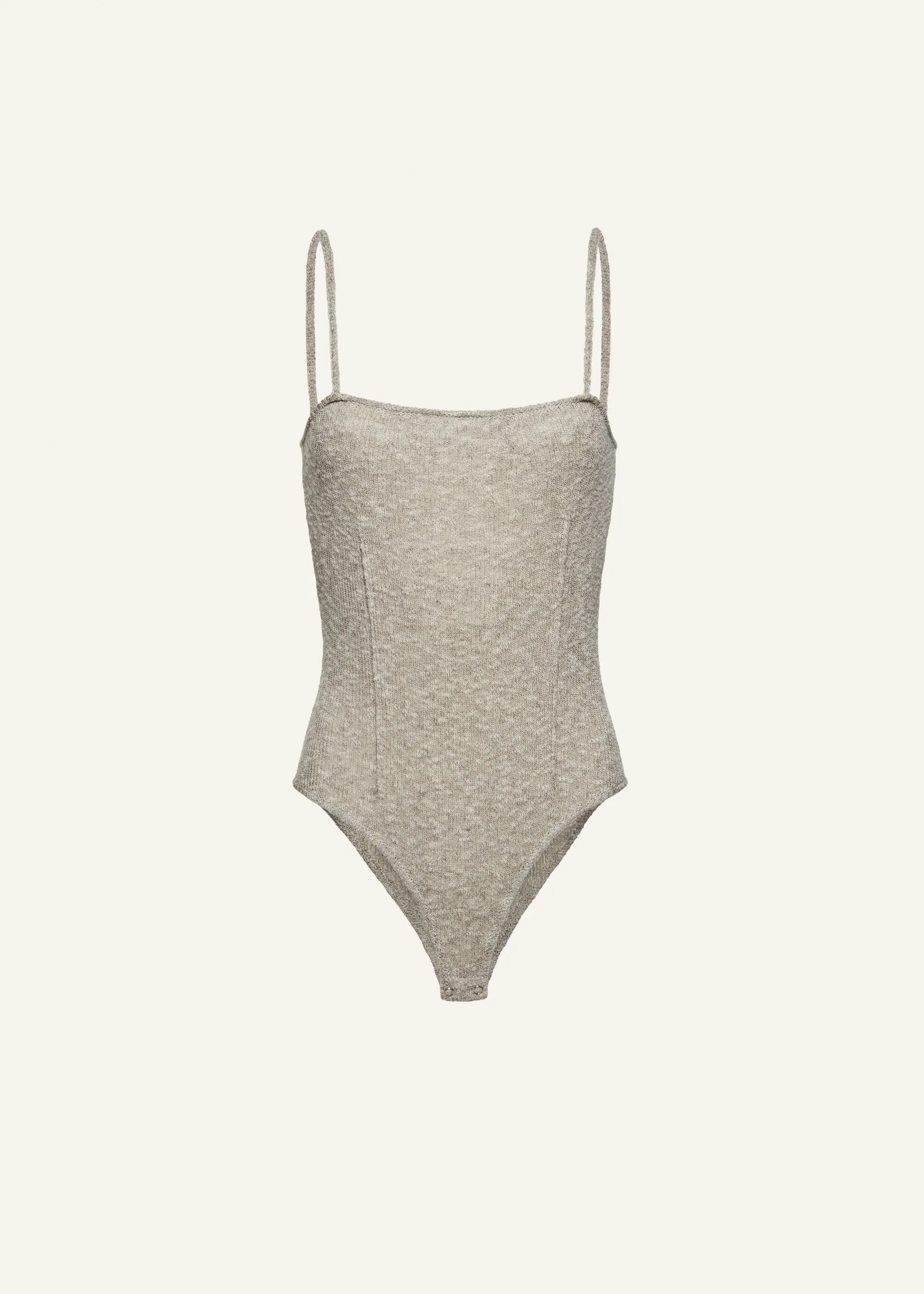 Thin knit bodysuit in grey