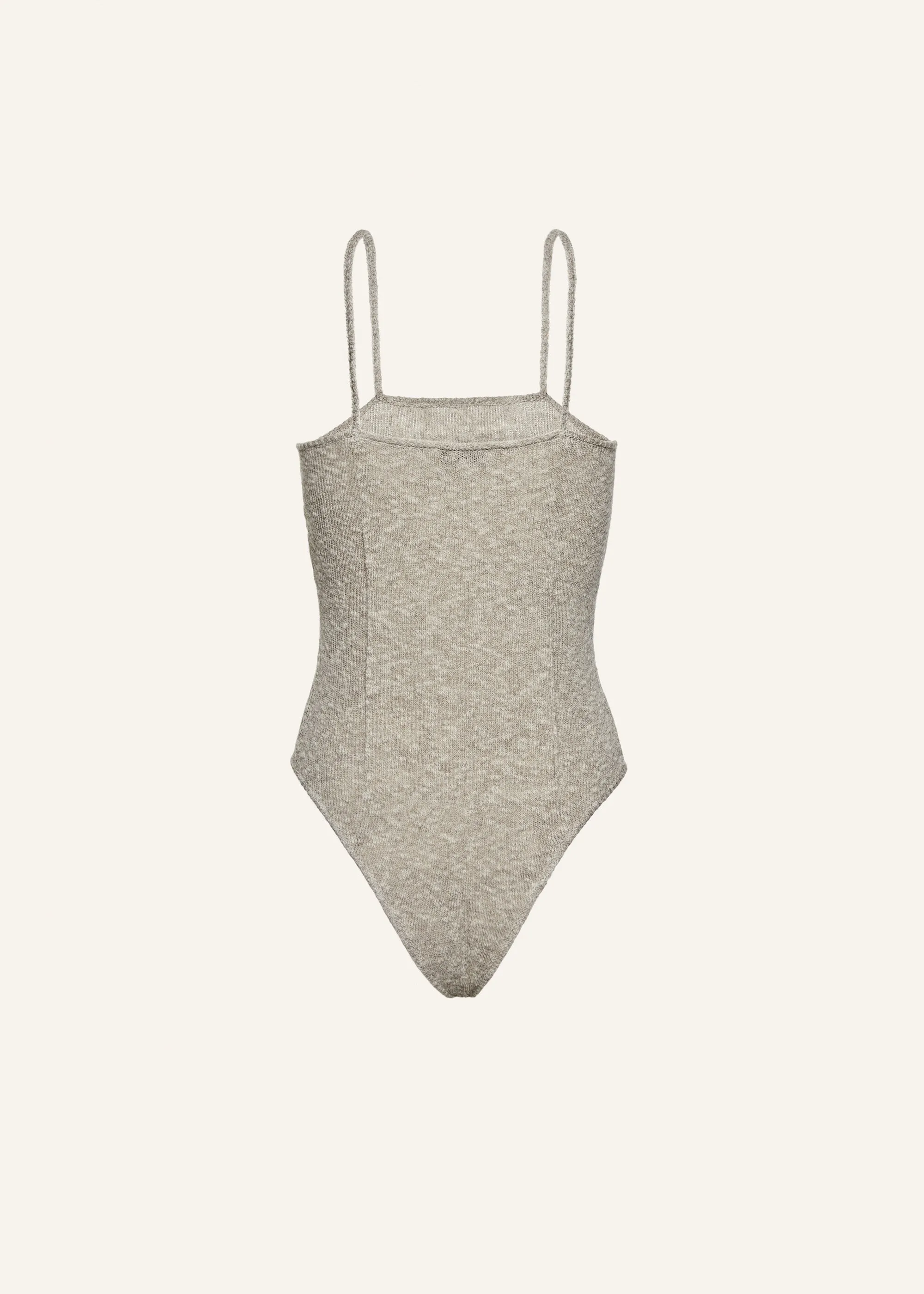 Thin knit bodysuit in grey