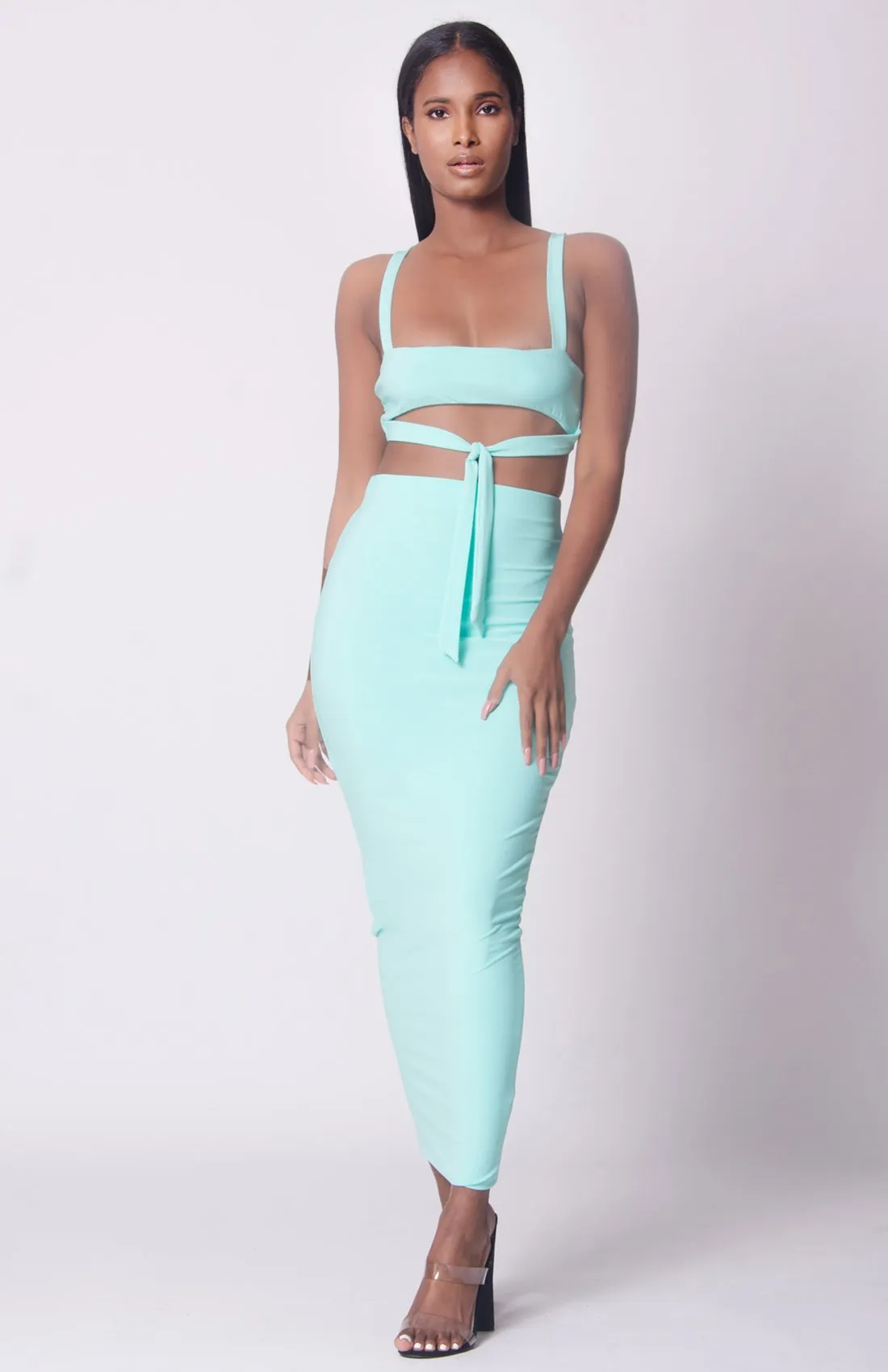 Tie Front Two Piece Set