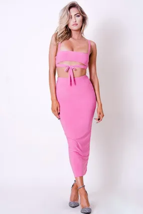 Tie Front Two Piece Set