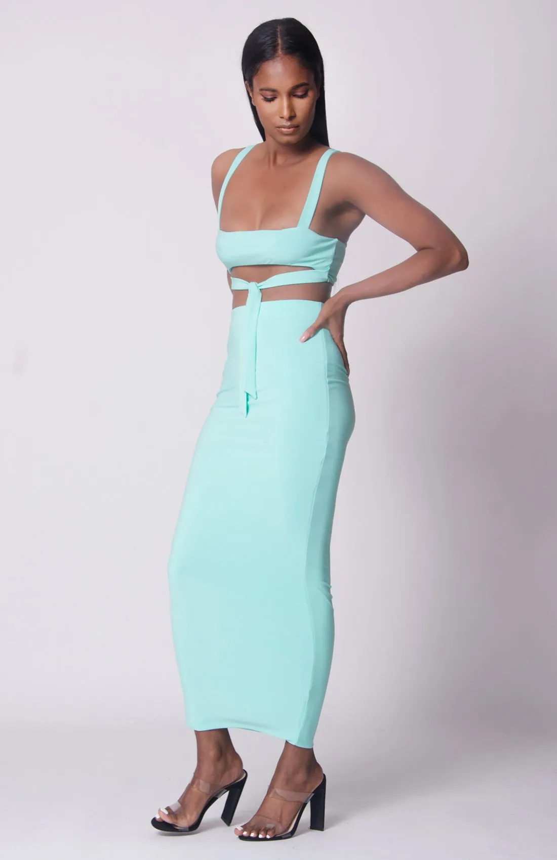Tie Front Two Piece Set