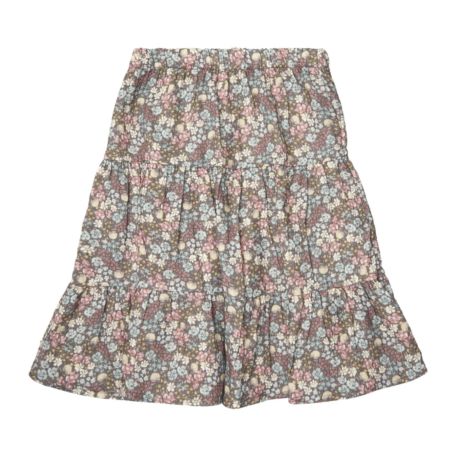 Tocoto Vintage Dark Grey Liberty Print Skirt