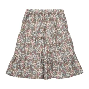 Tocoto Vintage Dark Grey Liberty Print Skirt