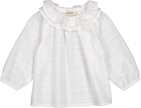 TONELLA HEART DOBBY BLOUSE