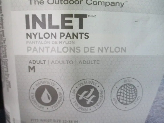 Used Coleman Inlet Nylon Pants w/ Cargo Pocket Size Medium - New Condition