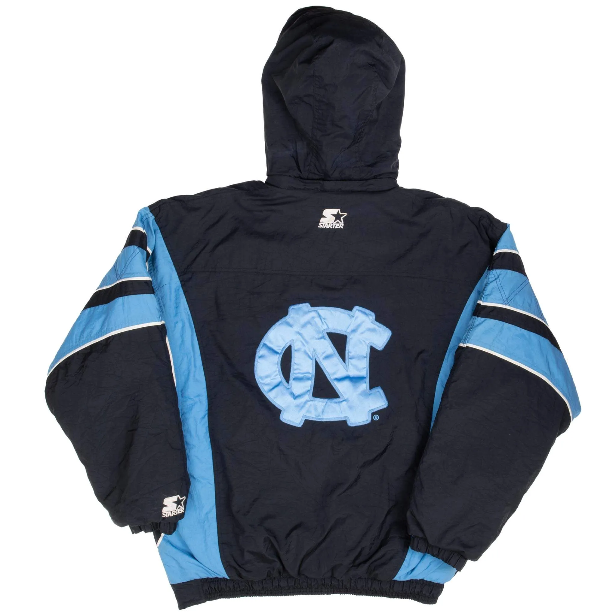 VINTAGE NCAA UNC NORTH CAROLINA PULLOVER HEAVY JACKET 2XL 1990S