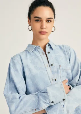 Wesley Denim Shirt - Laser Floral