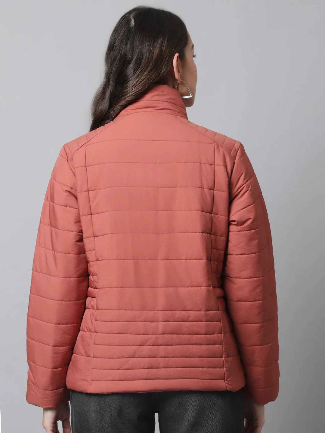 Women's Casual  Brick Quilted  Jacket