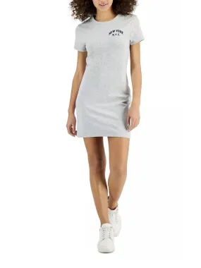 Women's Graphic Embroidered Dress,Grey