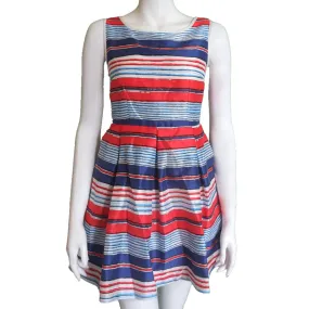 Women's Striped Party Dress,Multi