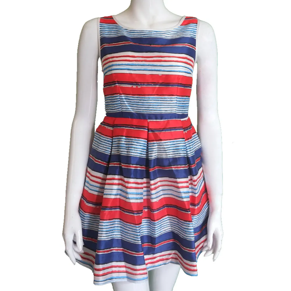 Women's Striped Party Dress,Multi