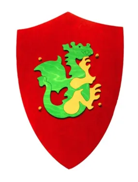 Wooden Shield with Dragon