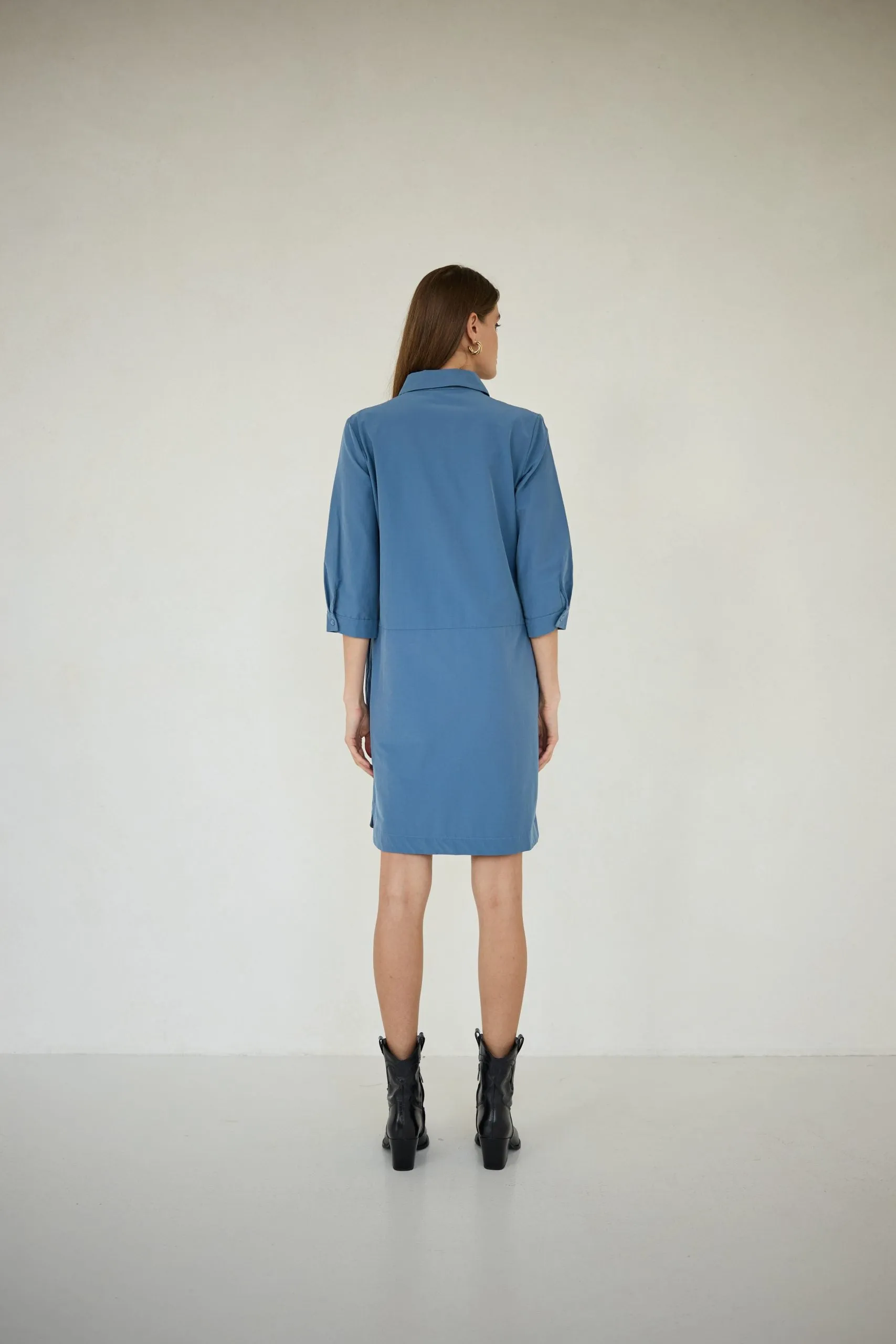 Zoe Shirt Dress Blue
